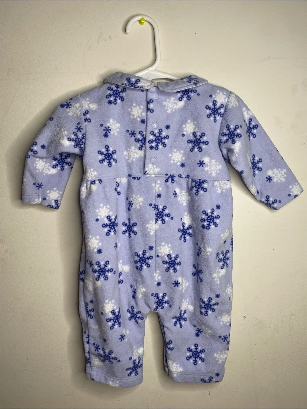 Y2K Cozy Lilac Snowflake Fleece One-Piece